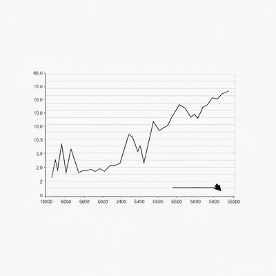 Chart illustrating hormone levels over time, with a downward trend indicating potential deficiency