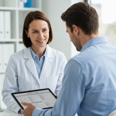 Doctor and patient discussing personalized treatment plan