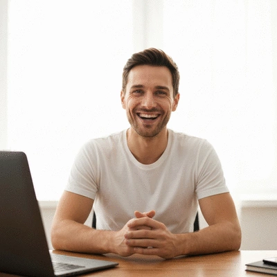 Man feeling revitalized and motivated after treatment, illustrating positive mental health outcomes